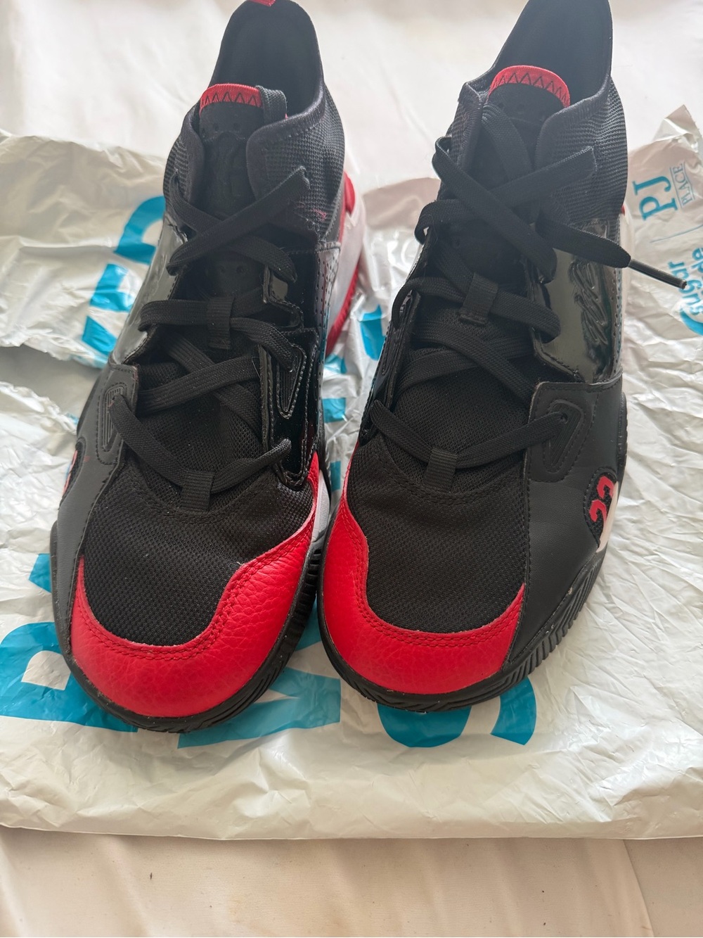 Jordan Men’s Black and Red Basketball Sneakers
